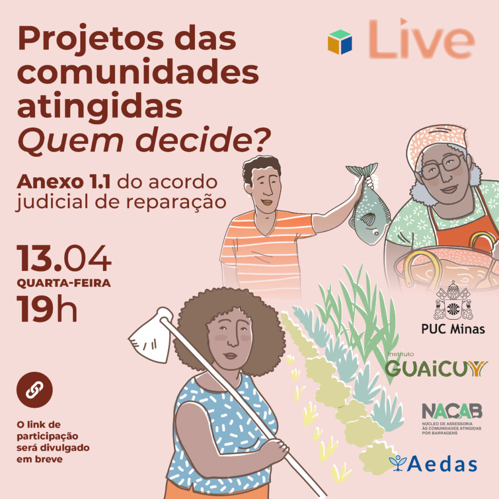 Banner de convite da Live Projetos das Comunidades 
