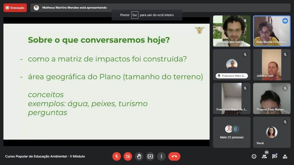 2º curso popular de educação ambiental